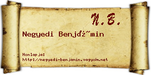 Negyedi Benjámin névjegykártya