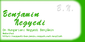 benjamin negyedi business card